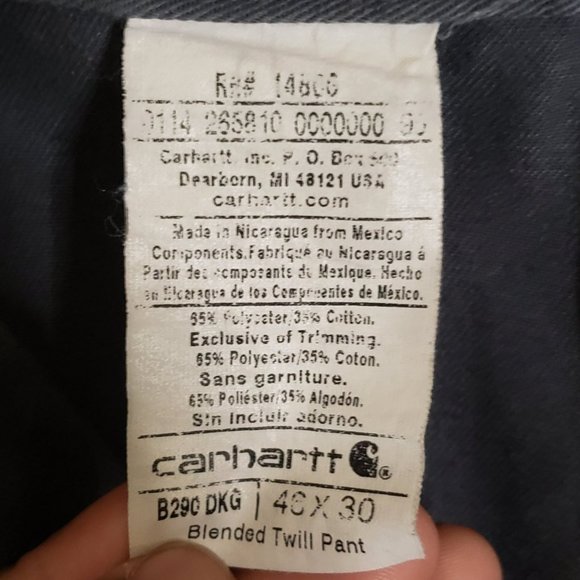 Carhartt Blended Twill Work Pant Size 46X30 - Picture 4 of 8